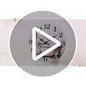 Bathroom Wall Clock Rustic Style Waterproof Glass Wall Clocks for Bathroom, Shower Wall Decor (8 Inch, Brown)