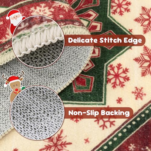 Washable Kitchen Runner Rugs Set of 3 with Non Slip Rubber Backing