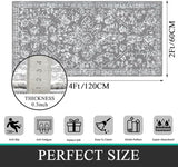 Pauwer Washable Entryway Rug 2x4, Non Slip Door Mat Small Area Rug, Gray