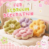Reginary 4 Pcs Flower Pillow Flowers Shaped Throw Pillows 15.7" Cute Flower Seating Cushion Home Decorative Pillows for Sofa Couch Bed Back to School First Day of School Decor(Petals)