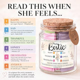 Bestie Bible Verses Jar – Birthday Gifts for Friends, Graduation Gifts for Bestie, Color Coded Bible Verses, Faith Based Friendship Gift for Women
