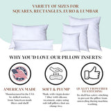 Pillowflex Premium Polyester Throw Pillow Insert - 20x36 - Ultra Soft Large Rectangle Throw Pillow, Couch Sham, Lumbar, Back, Sofa - Machine Washable - Decorative Accent Form - 1 Soft Pillow