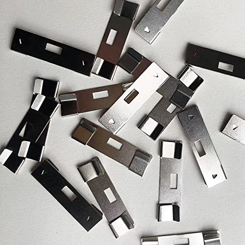 Vertical Blind Repair Vane Savers, Electroplated Vertical Blinds Repair Kit, Metal Vertical Blind Repair Tabs for Vertical Blinds Replacement Slats (30 PCS)