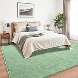 Green 4x6 Minimalist Washable Area Rugs for Bedroom Living Room