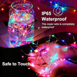 8 Pack Fairy Lights Battery Operated, 7ft 20 LED 3 Modes Speed Twinkle Mini String Lights Waterproof Silver Wire Firefly Starry Lights for Mason Jars Wedding Party Christmas Easter Decorations