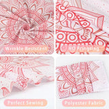 Apdidl Pink Boho Wall Tapestry for Bedroom, Mandala Hippie Cute Floral Tapestries Teen Girl Room Decor, Bohemian Pink and White Poster Wall Hanging Art Aesthetic for Living Room Dorm 51"X60"