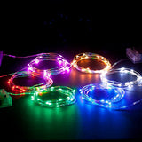 30 LED Wire Twinkle Fairy Lights, Battery Powered, Waterproof — Christmas, Holidays, Halloween, Wedding — Bedroom, Living Room — 9.5 Ft, Warm White, Indoor & Outdoor