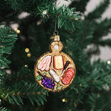 Old World Christmas Charcuterie Board Glass Blown Ornament for Christmas Tree, Handcrafted Holiday Decoration, Food Collection