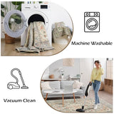 Goideal Washable Rug 4x6, Beige Area Rugs Non Slip, Indoor Low Pile Carpet with Rubber Backing for Living Room Kitchen Bathroom Entryway Office Bedroom