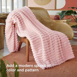 Bedsure GentleSoft Pink Throw Blanket for Couch - Birthday Gifts for Teenage Girls Sister Women Teacher Graduation Gifts, Cozy Cute Fleece Bed Throw Blanket, Coral Pink Room Home Decor, 50x60 Inches