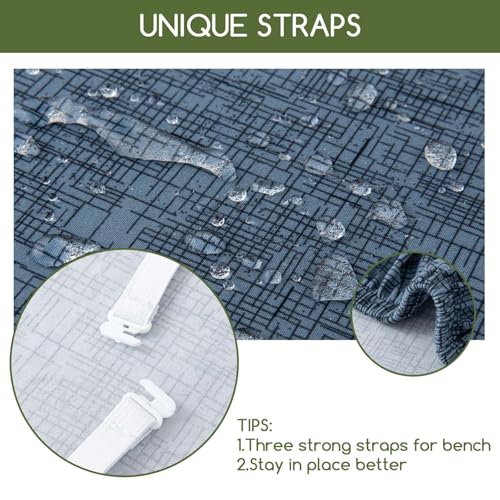HAOYONG Waterproof Dining Room Chair Cover Set Chair Slipcover Washable Parsons Chair Slipcover Removable Seat Protector for Dining Room Hotel Restaurant - 4 PCS Chair Cover+1 PC Bench Cover