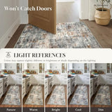 Abstract Washable Entryway Rug 3x5 Area Rug Non Slip Kitchen Rugs