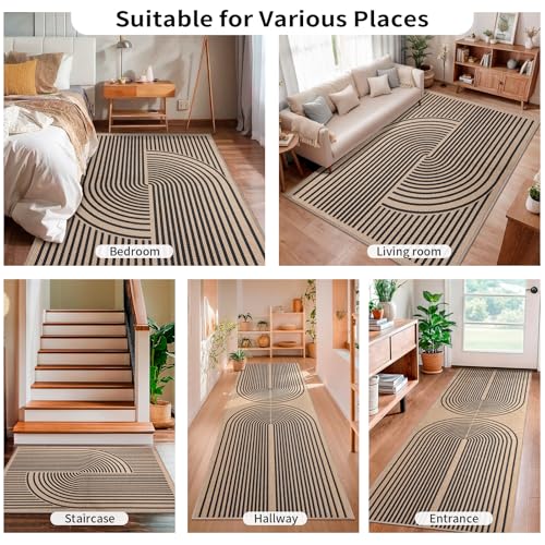 Tangsoo Easy Jute Rug,2x3 Washable Small Area Outdoor Rug for Entryway Modern Black Non-Slip Thin Small Throw Mat Farmhouse Indoor Carpet for Entry Kitchen Front Porch Entrance