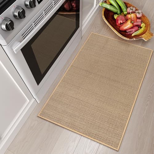 Lahome Farmhouse Kitchen Rug, 2x3 Door Mat Indoor Entryway Washable