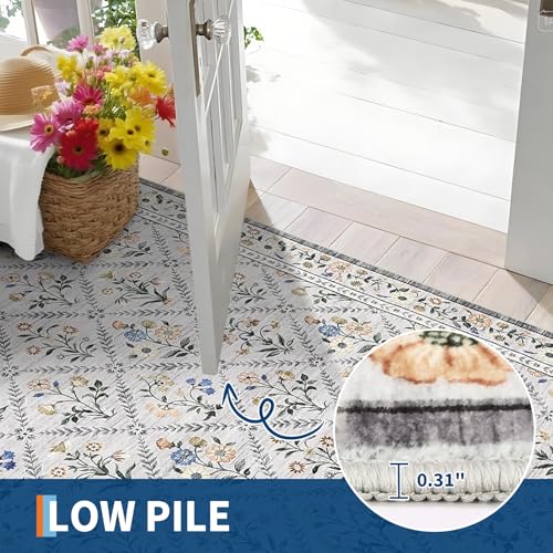 GarveeHome Washable Kitchen Rugs Non Slip 2x6 Hallway Runner Stain Resistant Low Pile Rug