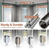 Room Divider for Wide Space Partitions, Curtain Rods No Drilling for Room Separation, 28-171inch(W) 4-10ft(H) Adjustable Heavy Duty Floor to Ceiling Tension Rod Room Dividers, Matte Black