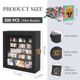 Anxiety Bookshelf Mini Books Display, Black | Stress Relief and Fun Decor, Decorative Miniature Library, For Book Lovers, For Home Decor, Office Decor, Thoughtful Gift