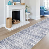 2x12 Runner Rug Non Slip,Washable Hallway Runner Rug,Blue