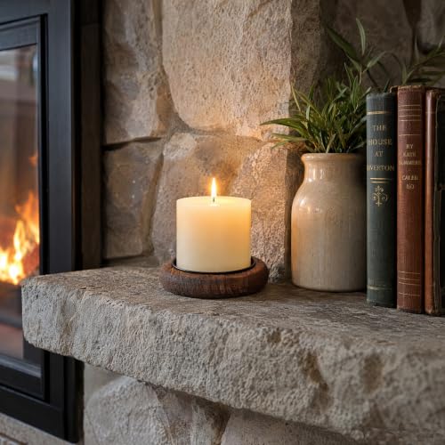 Hatway Wood Candle Holders for Pillar Candles