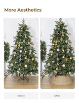 StorageWorks 26 Inch Christmas Tree Collar, 5-Piece Durable Seagrass Christmas Tree Skirt for Home Decor, Handcrafted Tree Base Cover for Artificial Trees, Large