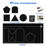Alikiai Blackout Blinds 157" x 57", 100% Blackout Curtains for Window, 420D No Drill Portable Black Out Shades Film for Bedroom, Nursery Black Out Blinds for Baby Temporary, 12 Hook and Loop Tapes