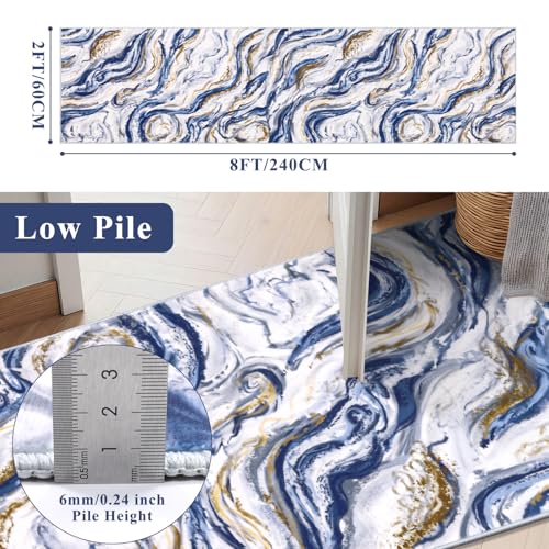2x8 Washable Modern Abstract Runner Rug Non-Slip for Hallways