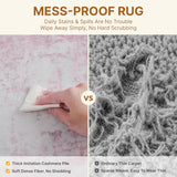 2x3 Area Rug Washable Abstract: Non Slip Throw Rugs for Entryway