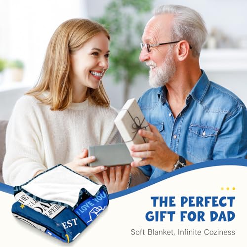 Dads Fathers Day Birthday Gifts Ideas - Dads Gifts from Daughter Son - Christmas Valentines Day Birthday Presents for Dad - Presents for Father Who Wants Nothing - Best Dad Ever Blanket 50"x60"