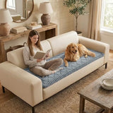 Smiry Couch Cover for Dogs, Non Slip Washable Pet Sofa Protector for Large Dogs, Cats, Fuzzy Plush Sofa Covers for 3 Cushion Couch, Against Fur, Dirt & Scratch Resistant, Grey, 27.6"×70.9"