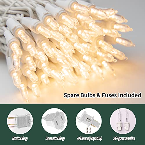 LAMPHOME 100 Mini LED Count Warm White -String Lights - 21.6FT LED Christmas Lights, Mini led Lights for Outdoor Home Holiday Party Wedding Independence Day Decoration