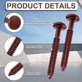Blulu 60 Pcs 3 Inch Vinyl Shutter Fastener Window Panel Peg Lok Pin Pegs Screws Shutter Spikes Anchor (Burgundy Red)