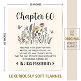 Afterprints 60th Birthday Gifts for Women, Chapter 60 Birthday Blanket, 60 Year Old Bday Gift for Woman, Friend, Sister, Mom, 1966, 60th Birthday Decorations, Turning 60 Throw Blankets 50'' x 60''
