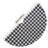 Sattiyrch Buffalo Plaid Christmas Tree Skirt 36 in,Black and White Buffalo Check Christmas Tree Skirt for Holiday Christmas Decorations (36in, White and Black)
