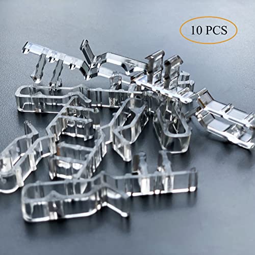Blind Clips for Valance 2 Inch Hidden Channel Window Valance Clips Clear Plastic Replacement Accessories Parts for Horizontal Wood Blinds (10 Pieces)