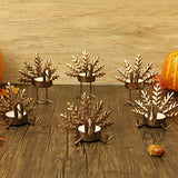 Metal Turkey Tea Light Candle Holders, Thanksgiving Candle Holder, Turkey Candle Holder, Metal Candle Holder, Thanksgiving Home Table Decoration (6)