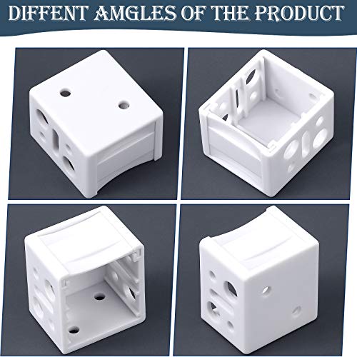 6 Pieces 1 Inch Blind Brackets White Profile Box Mounting Window Blinds Headrail Bracket, White