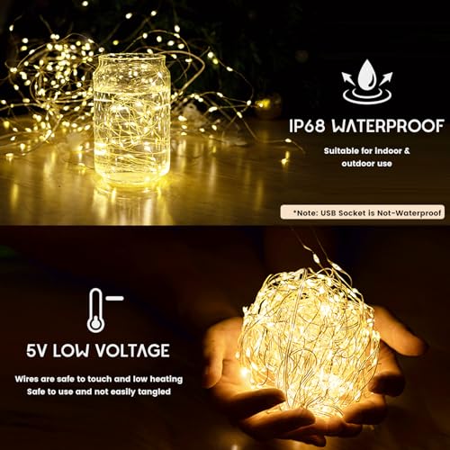 Fairy Curtain Lights for Bedroom, 9.8x9.8 Ft Fairy Lights Curtain with Remote, 300 LED String Light 8 Flashing Modes USB Plug in for Dorm Backdrop Window Wall Indoor Outdoor (Warm White)