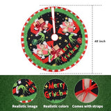 Merry Christmas Tree Skirt Collar 48 Inch, Softand Funny Farmhouse Holiday Decor Xmas Party Holiday Decoration