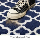 Washable Hallway Runner Rug 2x6',Non-Slip Kitchen Runner, Blue