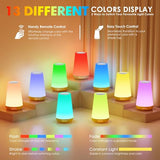 Auxmir Rechargeable LED Night Light, Touch & Remote Control Bedside Lamp with 13 Colors, 5 Brightness Levels, Portable Table Lamp for Kids Baby Nursery, Bedroom, Bathroom, Camping, Light Brown