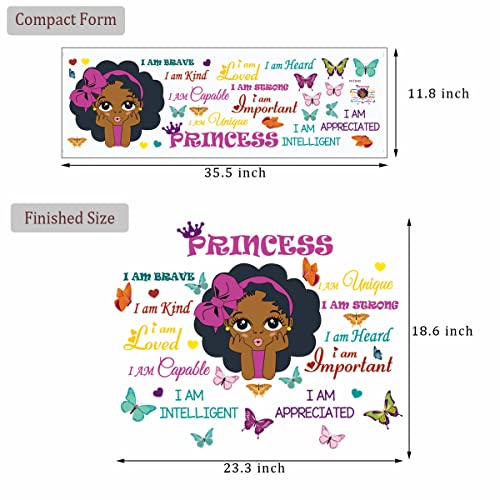 Black Girl Magic Inspirational Wall Quotes I Am Special Motivational Saying African American Wall Sticker for Nursery Baby Toddler Room Afro Kid Bedroom Playroom Wall Decoration Home Decor