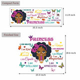 Black Girl Magic Inspirational Wall Quotes I Am Special Motivational Saying African American Wall Sticker for Nursery Baby Toddler Room Afro Kid Bedroom Playroom Wall Decoration Home Decor