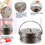 Exquisite Metal Mosquito Coil Holder Long-Lasting Coil Incense Burner for Indoor and Outdoor (Bronze)