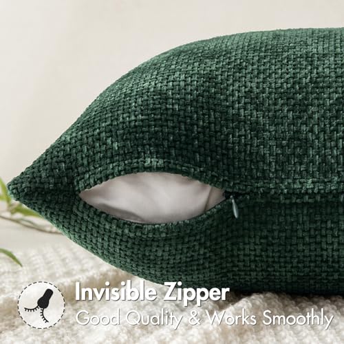 MIULEE Decorative Couch Throw Pillow Covers 20x20 in Christmas Green 2 Pack