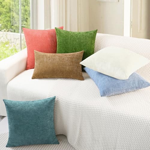 CaliTime Decorative Couch Throw Pillow Covers 26 X 16 Inches Cream