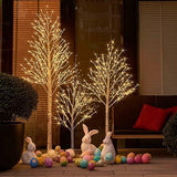 Hairui Lighted White Birch Tree 6FT, Twig Tree with Lights Plug in for Christmas Wedding Party Easter Decorations Indoor Outdoor Use