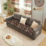 YISUN Sofa Couch Cushion Covers, Stretch Printed Couch Seat Slipcover, Soft Couch Cover for Dogs, Washable Non-Slip Furniture Protector for Sectional Armchair Loveseat (Flower, 3 piece)