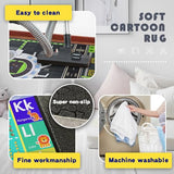 Play Rug for Kids Playroom, 2x3 Airport Carpet with City Road Traffic System and Aircraft Runway, Airport Playmat Airplane Rugs Non-Slip Washable Area Mat for Boys Bedroom