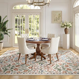 5x8 Washable Area Rug Cream Boho Floral for Living Room Bedroom Nursery