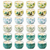 24 Pack Mini Scented Candles for Party Favors, 2.5 oz Soy Wax Tin Candle Gift Set, 6 Fresh Botanical Scents x 4 Each, Small Gifts for Bridal Shower, Baby Shower, Wedding Favors, Teachers